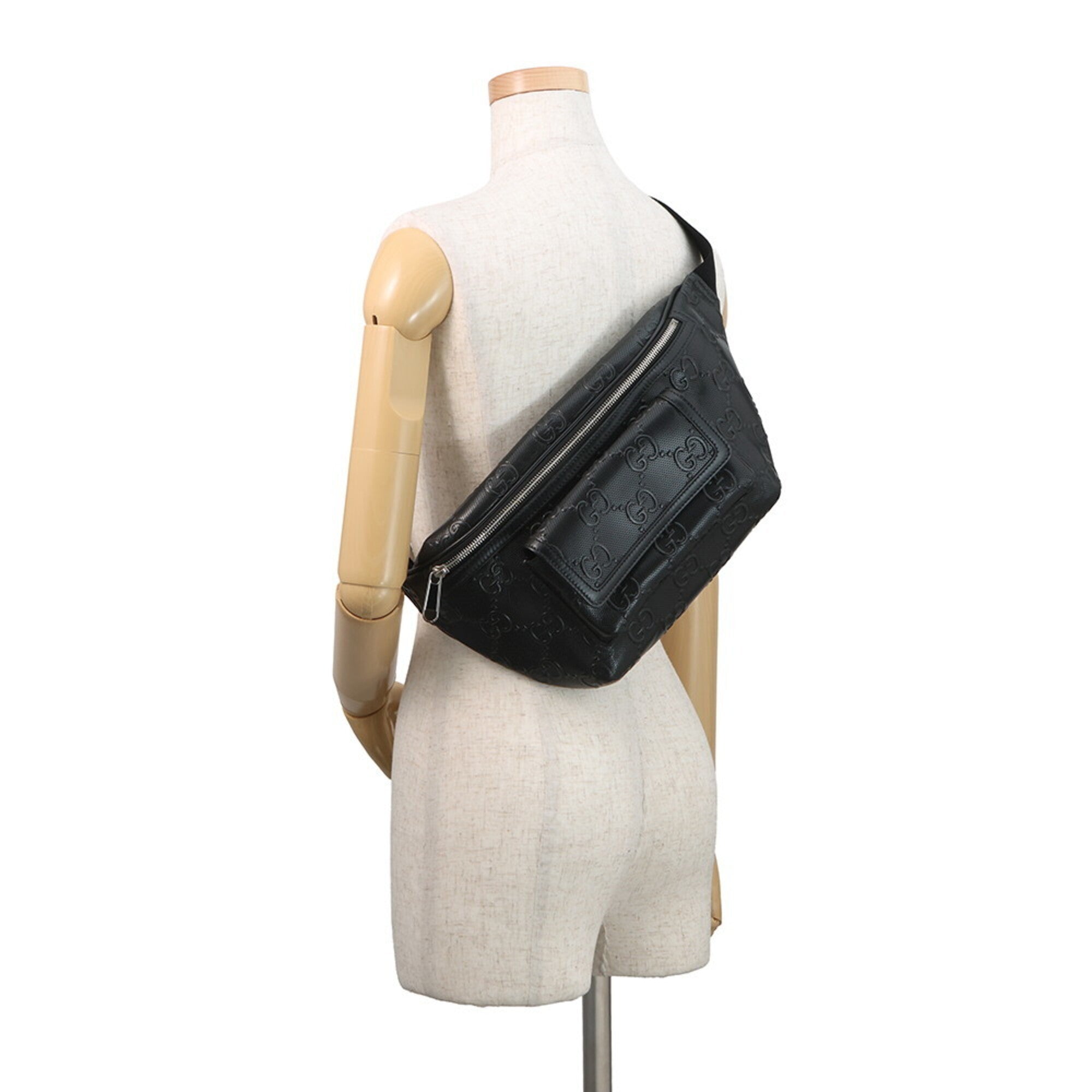 Gucci Black Leather Handbag Sling Bag (Pre-Owned)