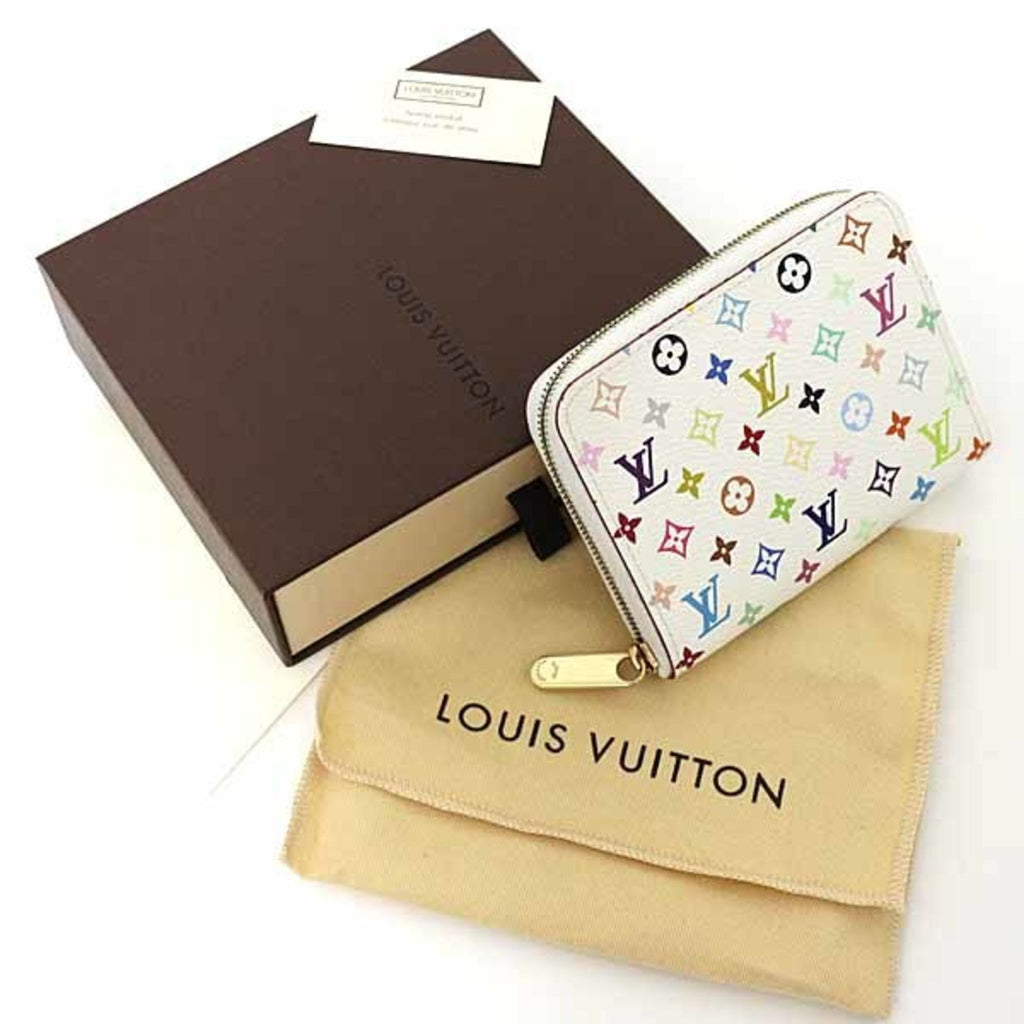 Louis Vuitton Blanc Multi-Color Monogram Multicolore Coin Purse/Coin Case