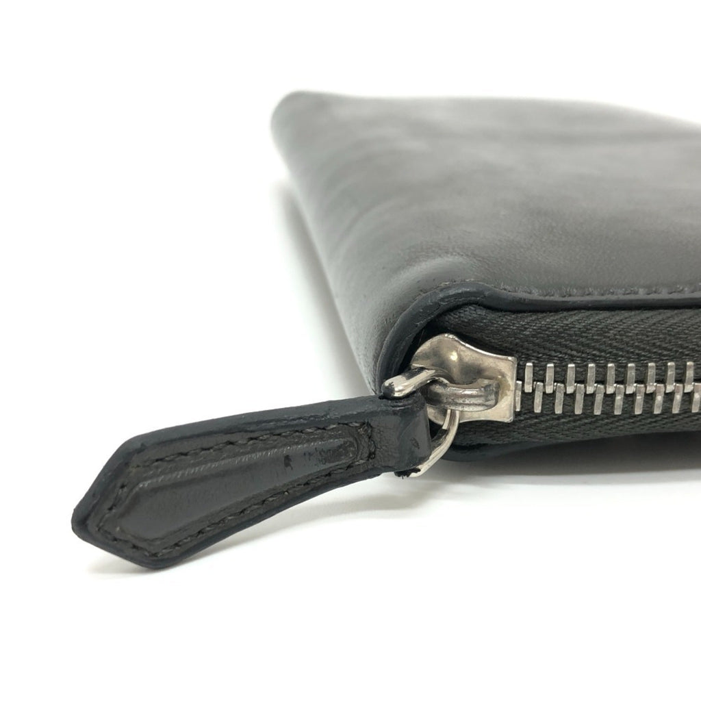 Fendi Gray Leather Long Wallet (Bi-Fold)