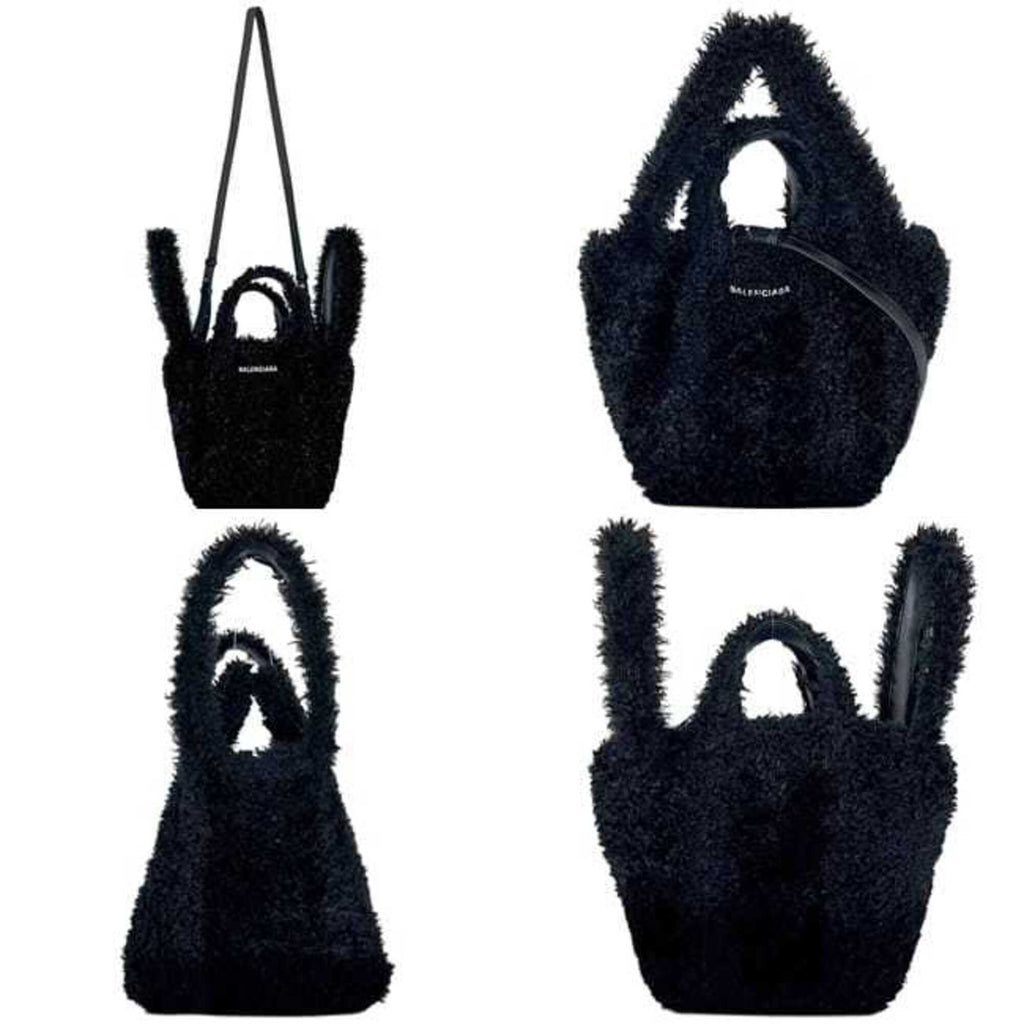 Balenciaga Black Polyester Leather Shoulder