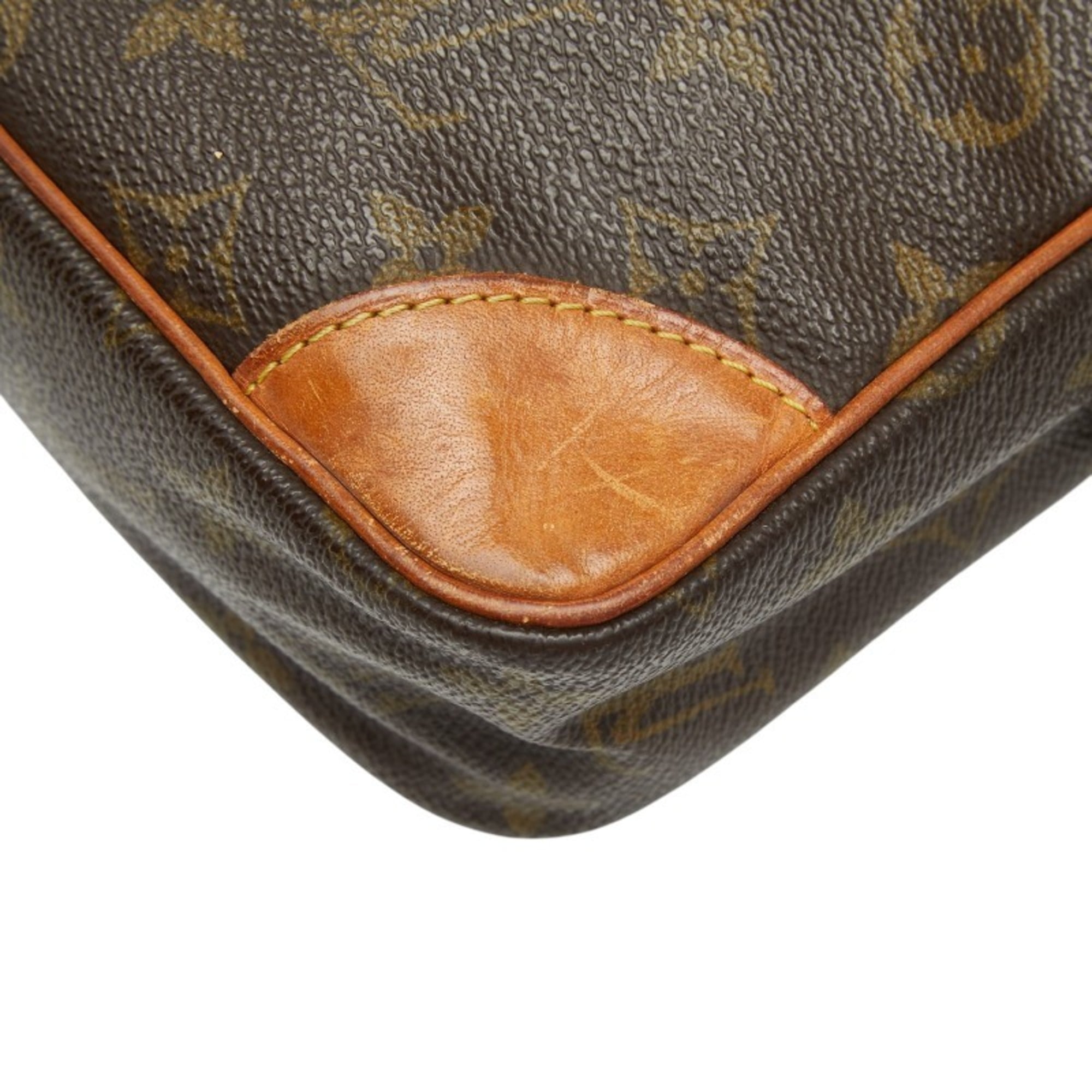 Louis Vuitton Brown Pvc Leather Clutch Bag