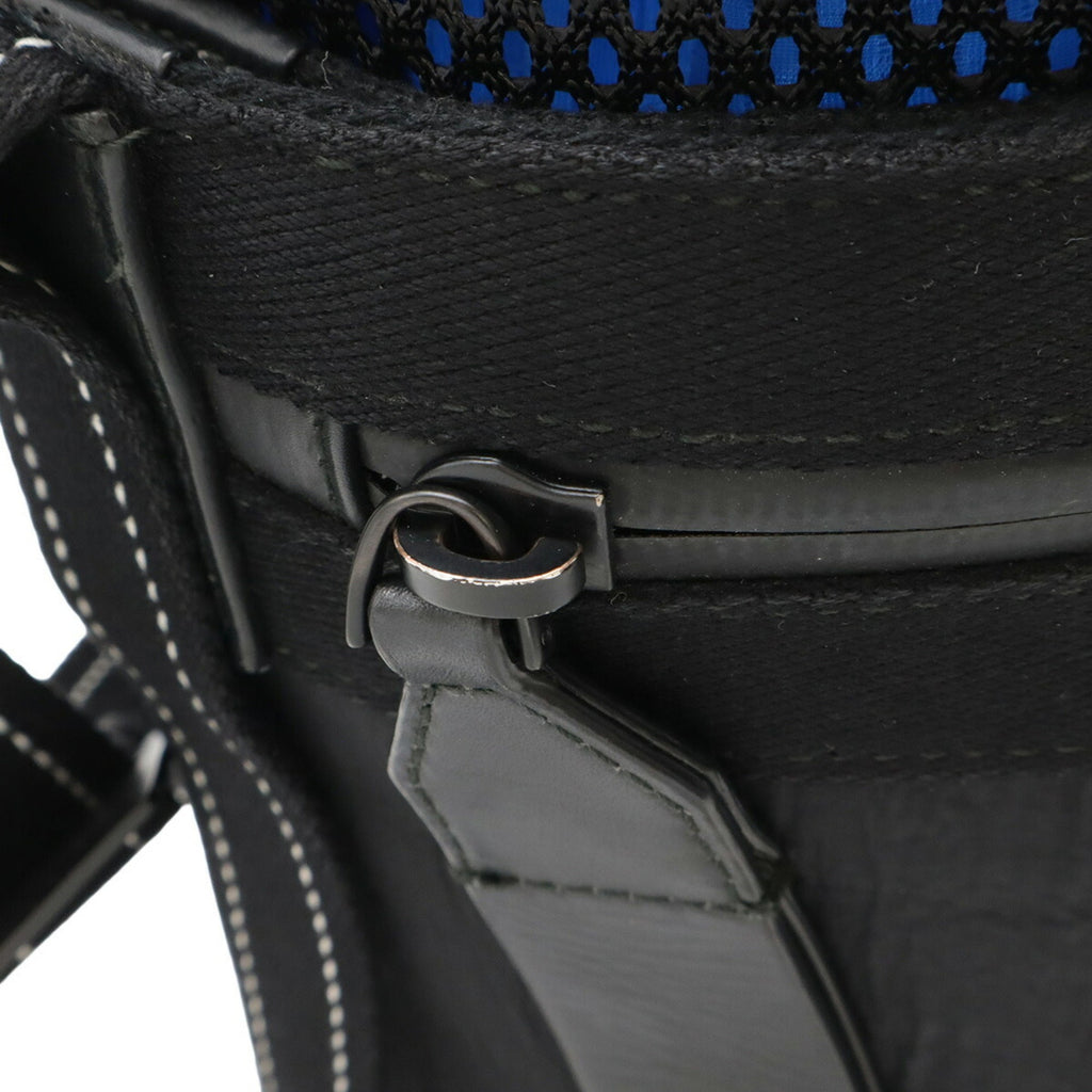 Bottega Veneta Black Blue Nylon Shoulder Bag