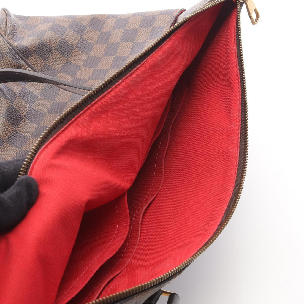 Louis Vuitton Brown Coated Canvas Leather Tote Bag