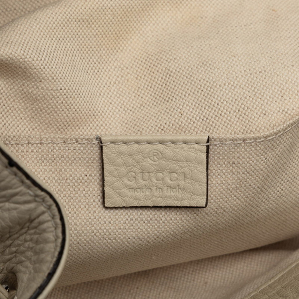 Gucci Ivory White Leather Backpack (Pre-Owned)