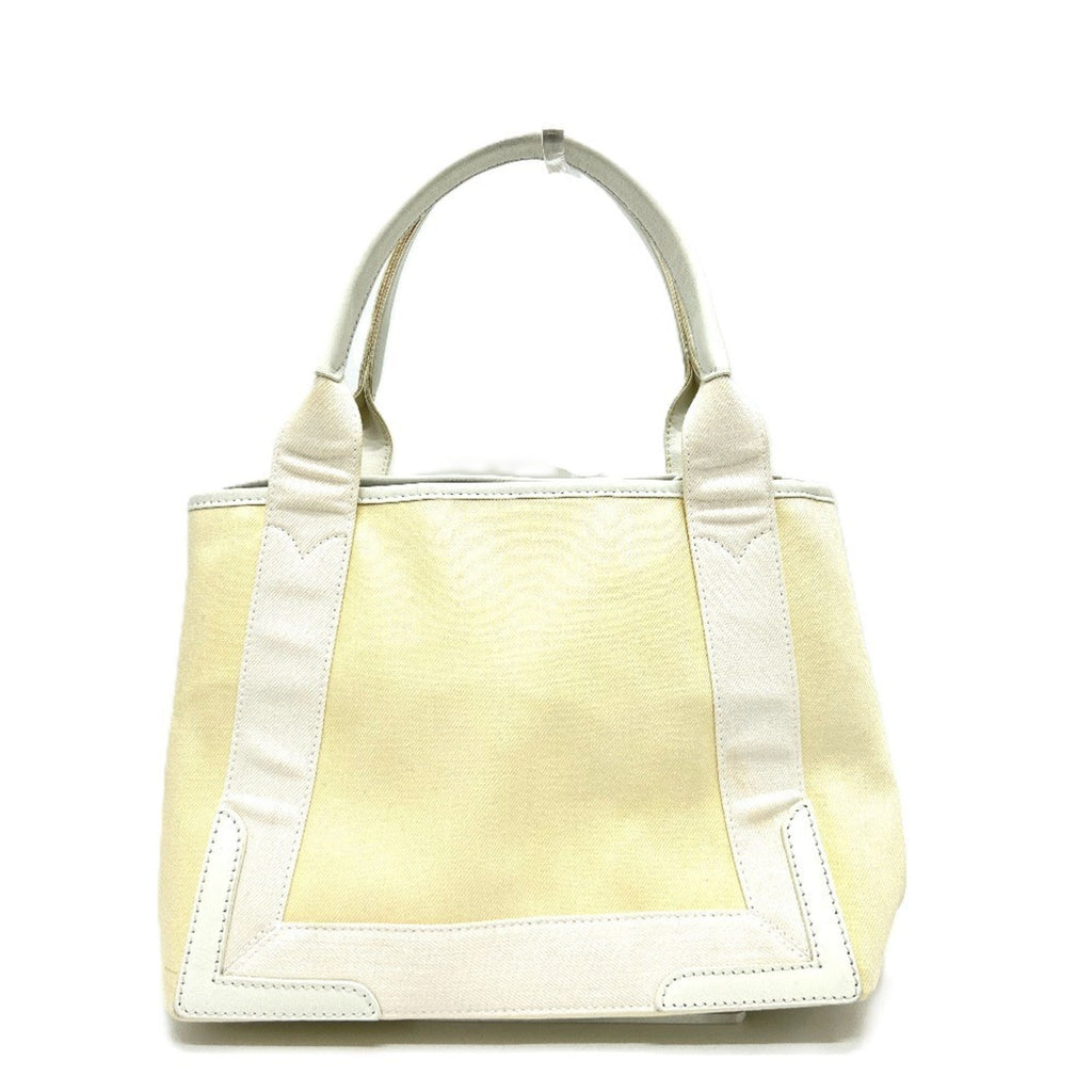 Balenciaga White Canvas Leather Handbag Tote