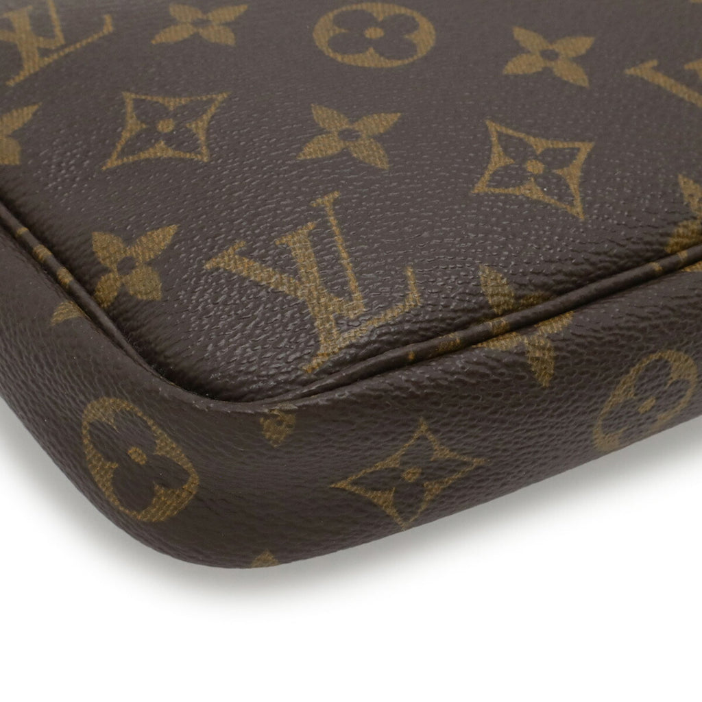 Louis Vuitton Brown Canvas Handbag Pochette Pouch