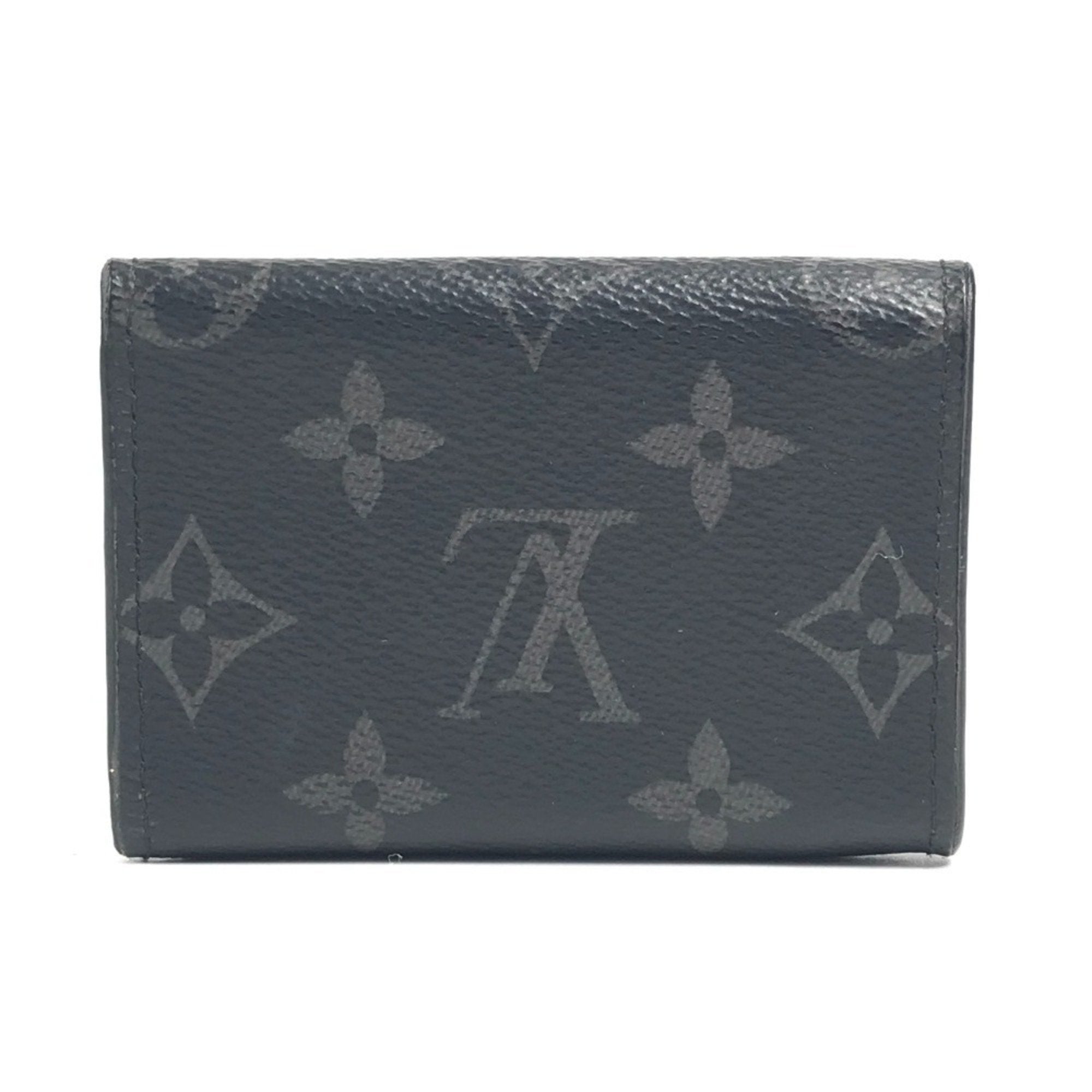 Louis Vuitton Black Gray Monogram Eclipse Canvas Wallet (Tri-Fold)