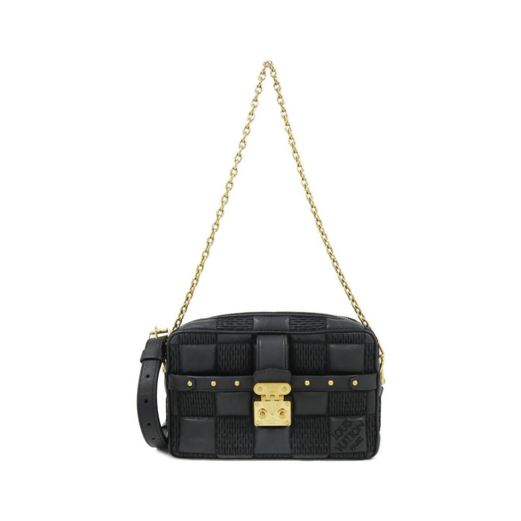 Louis Vuitton Black Leather Shoulder Bag