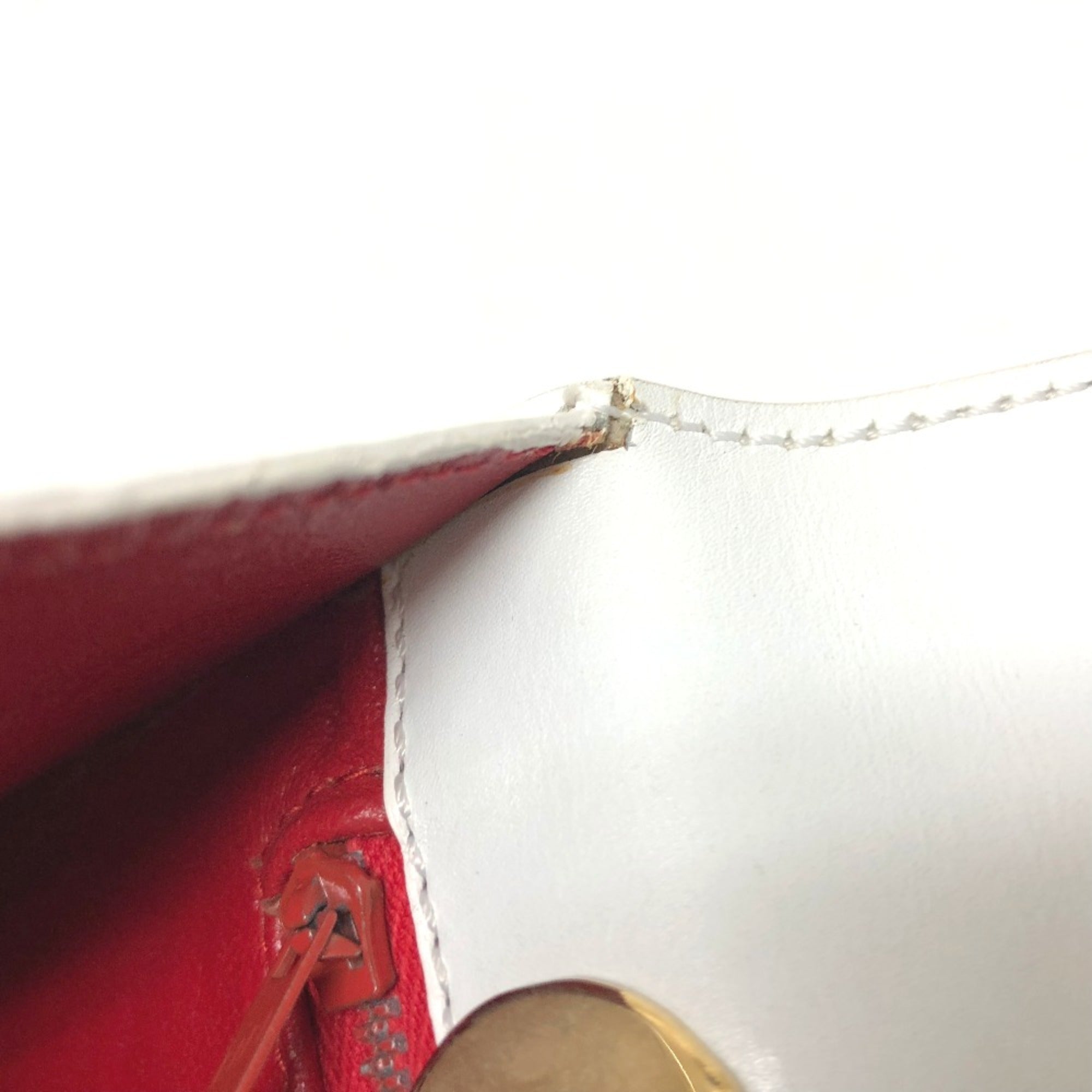 Celine White Leather Handbag