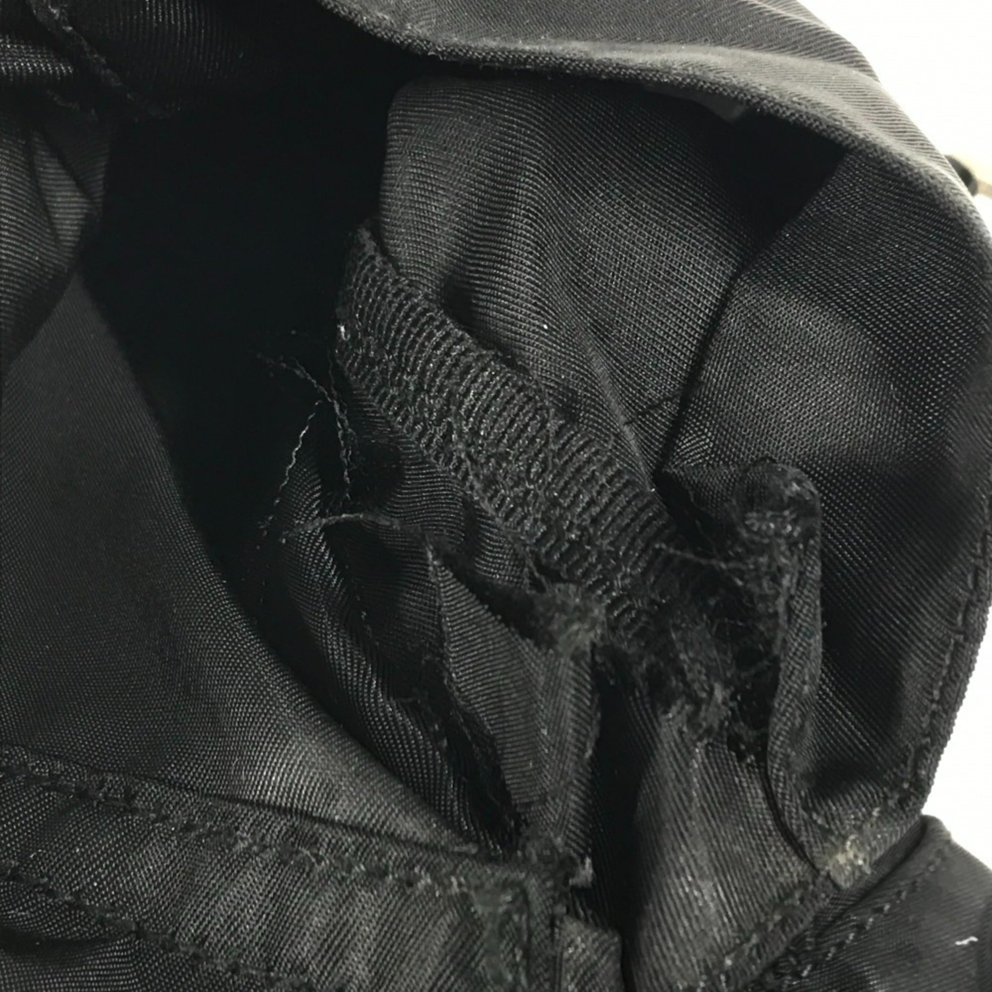 Prada Black Leather Nylon Backpack