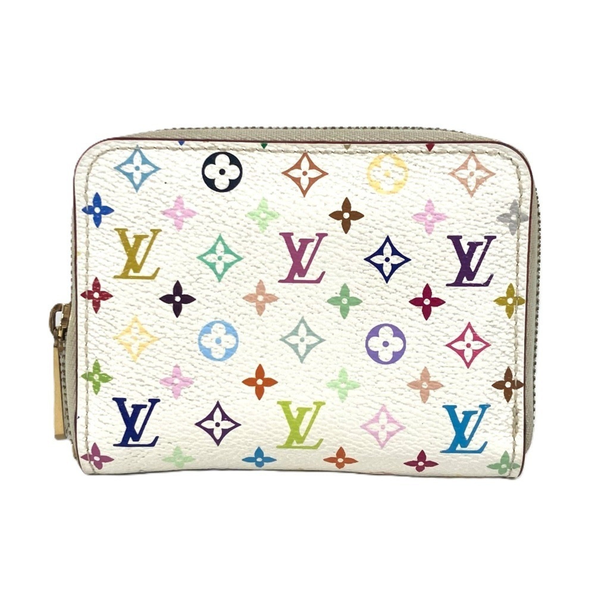 Louis Vuitton Monogram Multicolore Litchi White Monogram Multicolore Coin Purse/Coin Case