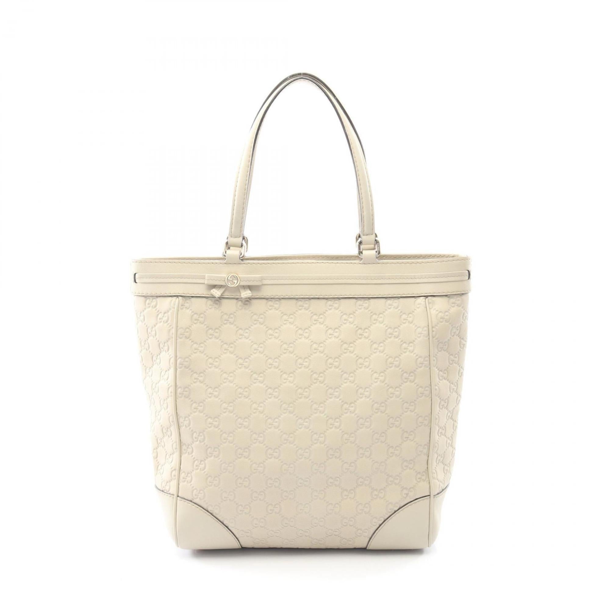Gucci Beige Leather Tote Bag (Pre-Owned)