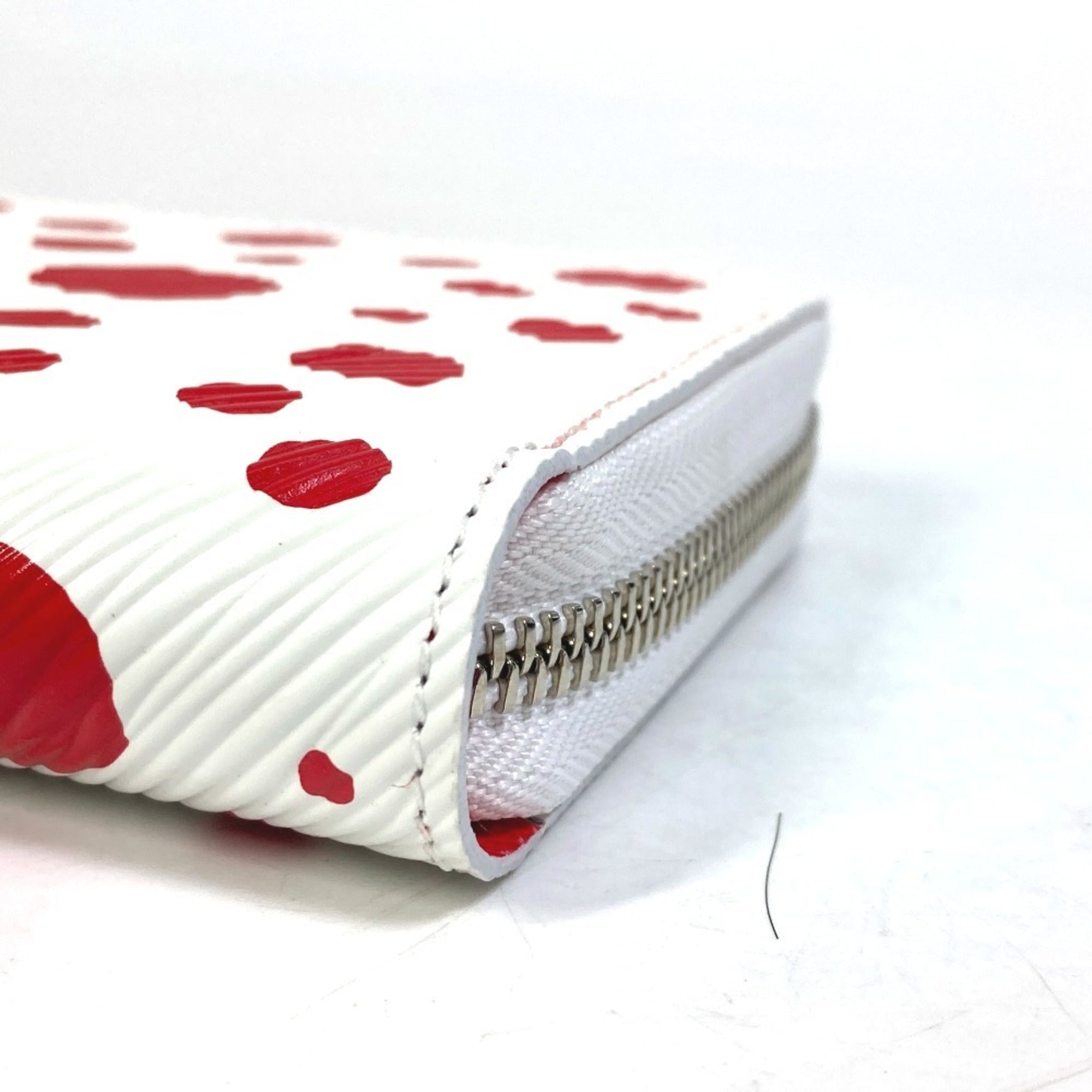 Louis Vuitton Red Color Rouge White Epi Leather Coin Purse/Coin Case