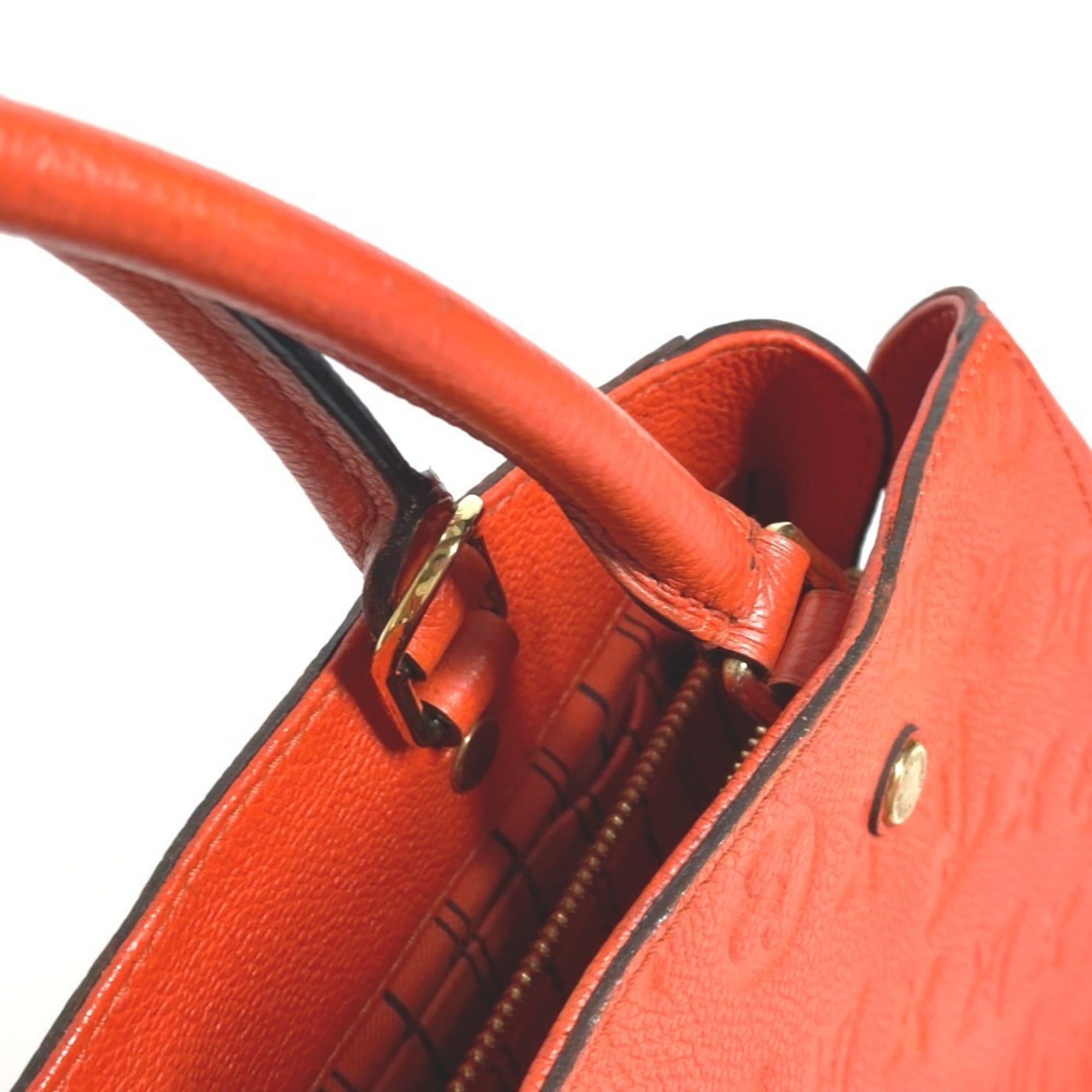 Louis Vuitton Orange Monogram Empreinte Handbag Shoulder Bag Tote Bag