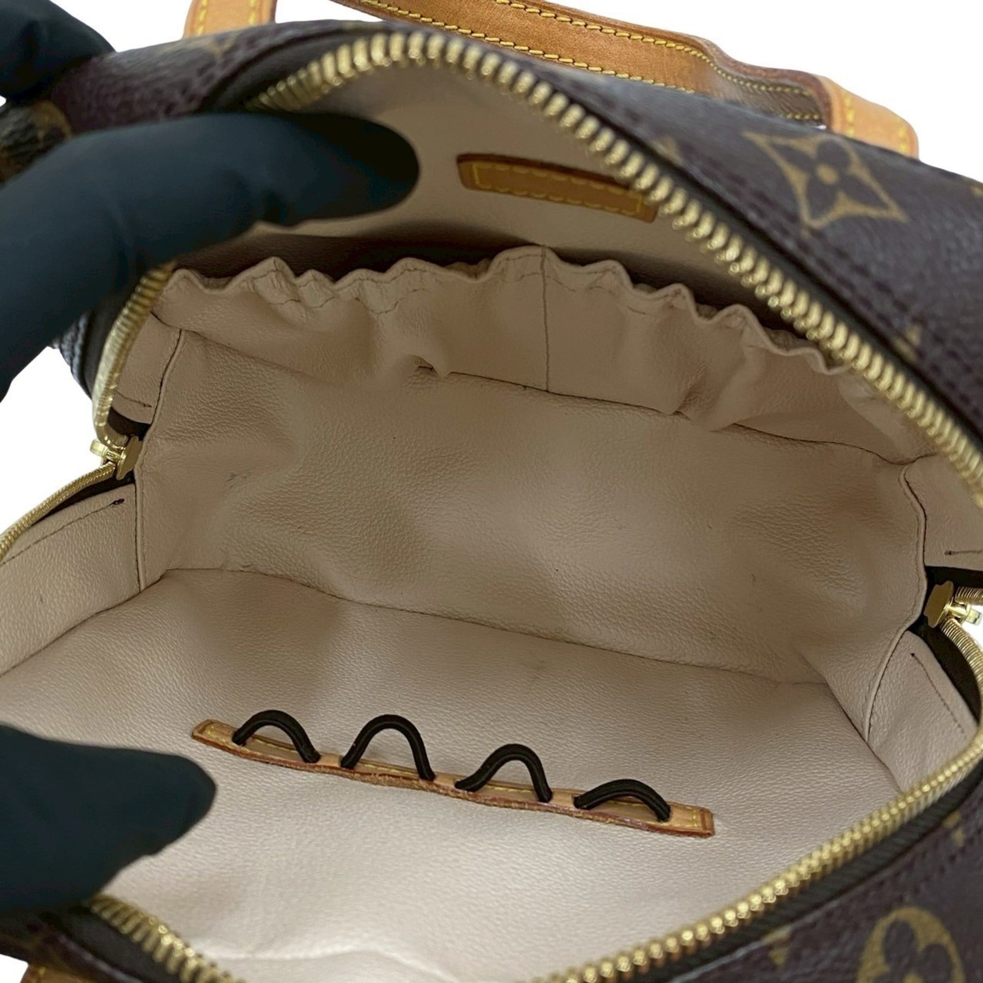 Louis Vuitton Brown Leather Pvc Handbag Shoulder Bag