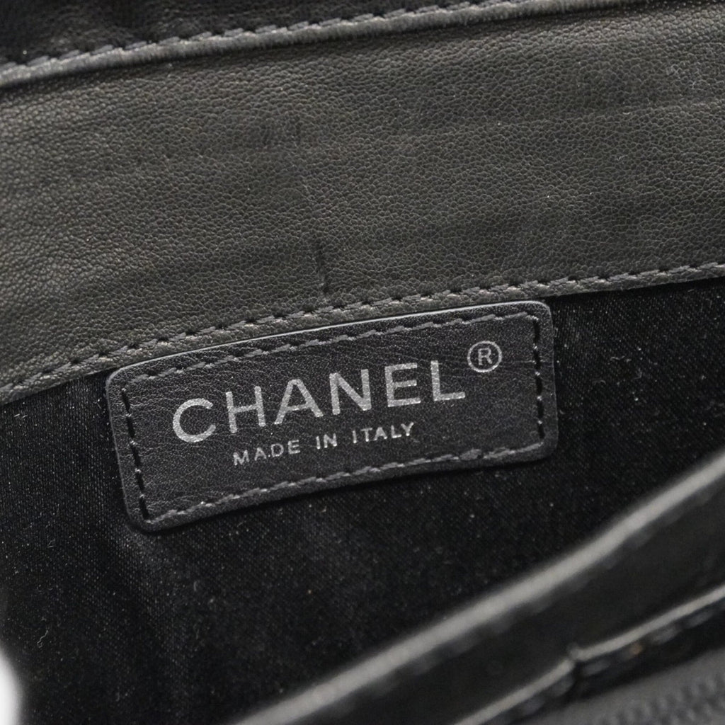 Chanel Black Patent Leather Chain/Shoulder Wallet