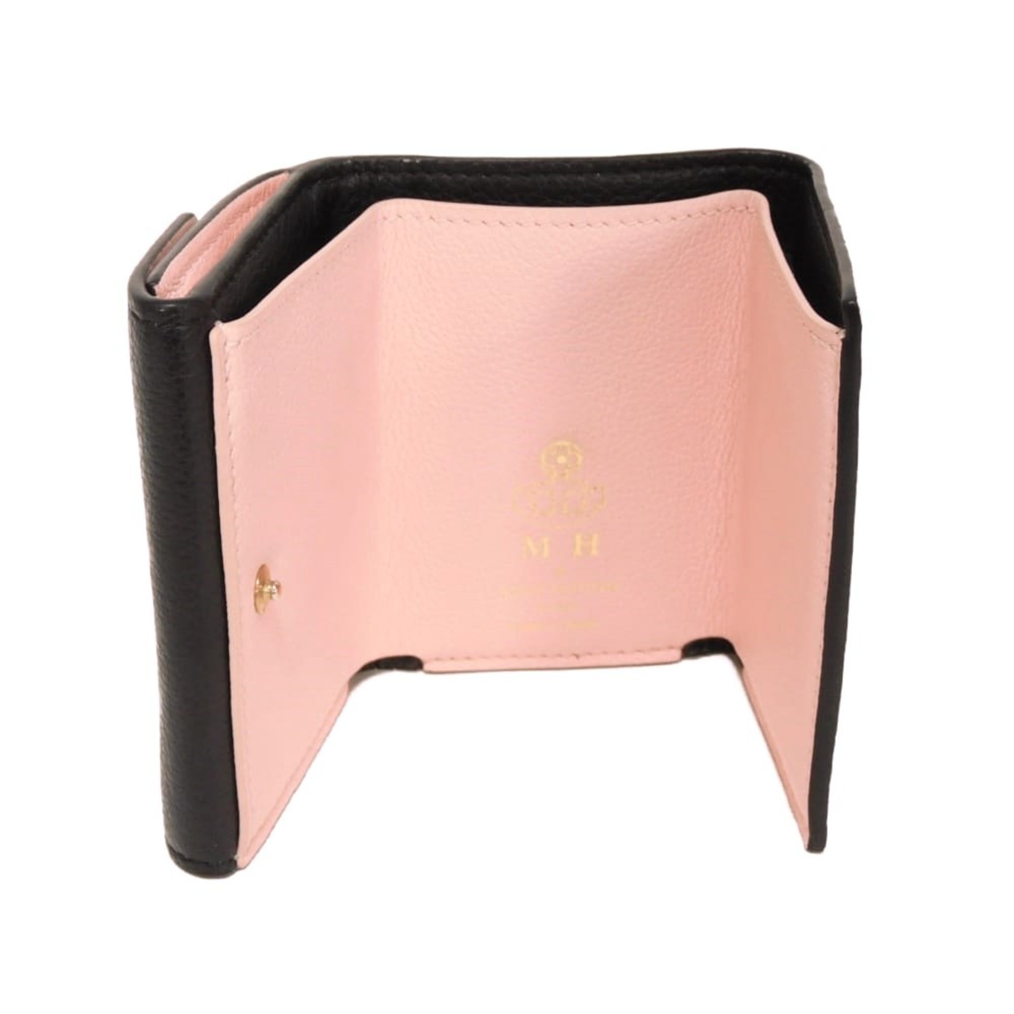 Louis Vuitton Noir Rose Tricolor Leather Wallet (Tri-Fold)