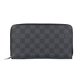 Louis Vuitton Black Gray Damier Graphite Long Wallet