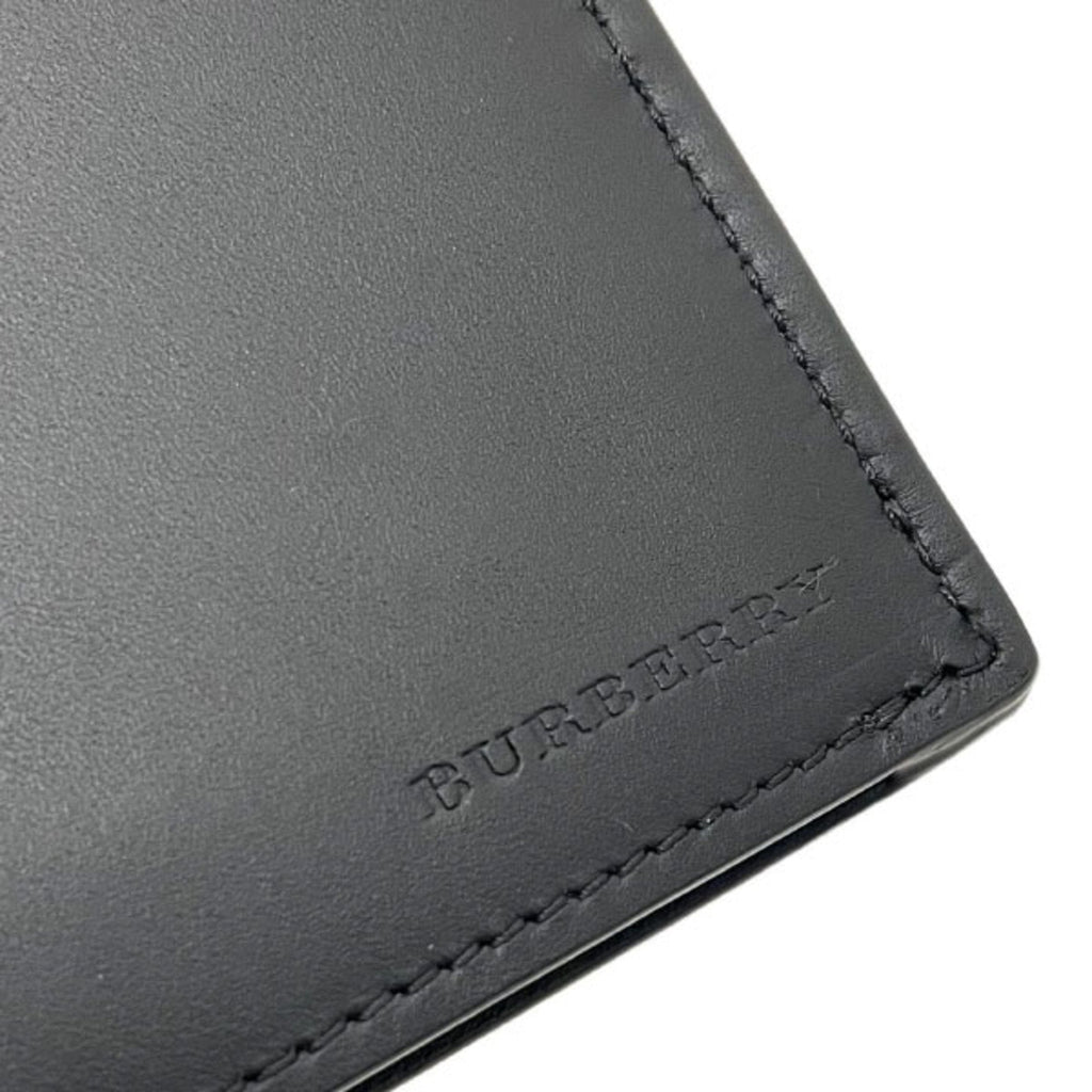 Burberry Black Leather Long Wallet (Bi-Fold)
