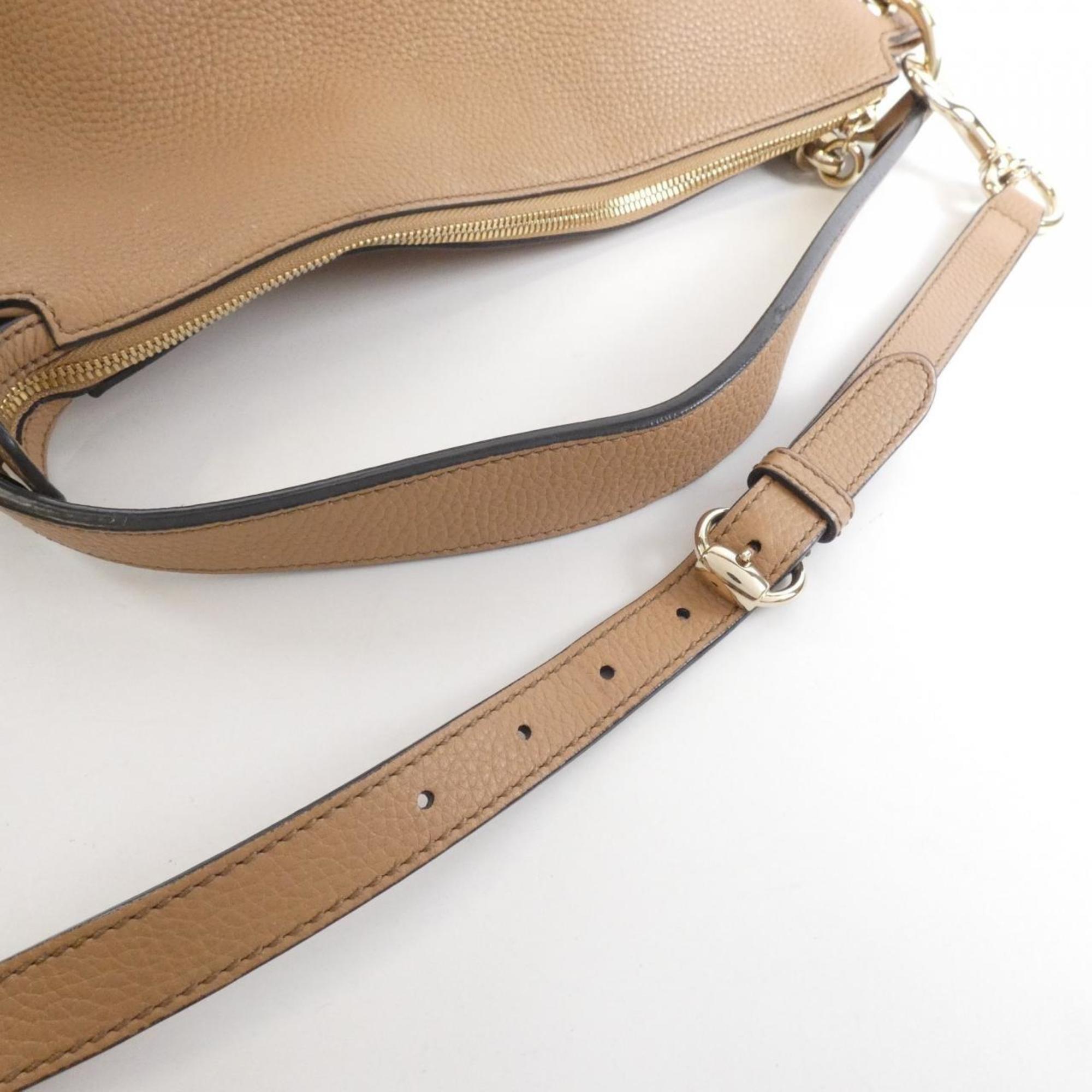 Gucci Beige Leather Shoulder Bag (Pre-Owned)