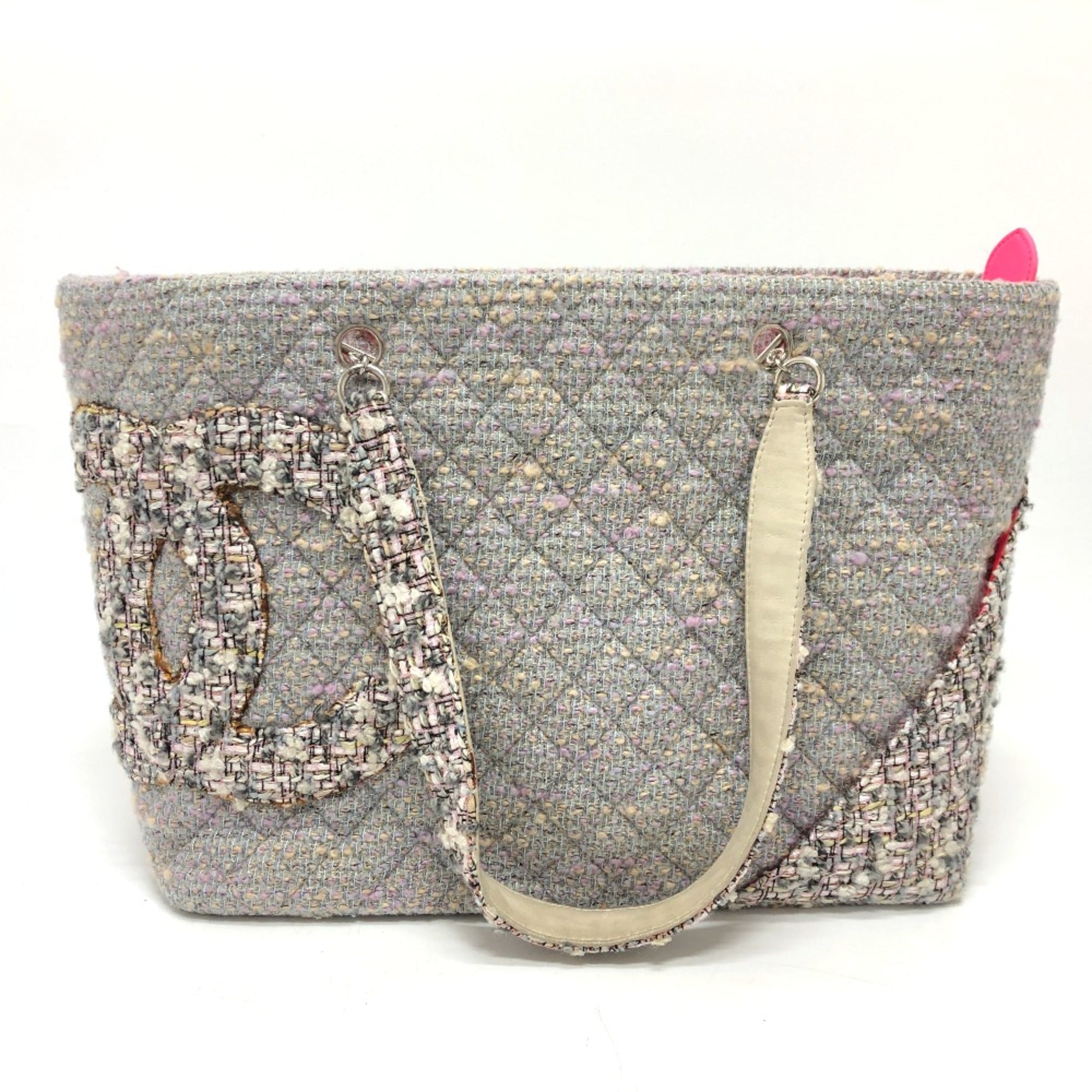 Chanel Purple Tweed Tote Bag