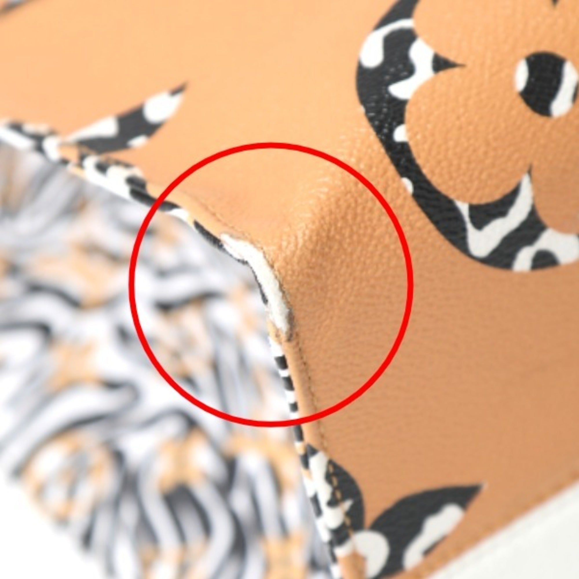 Louis Vuitton Orange White Tote Bag