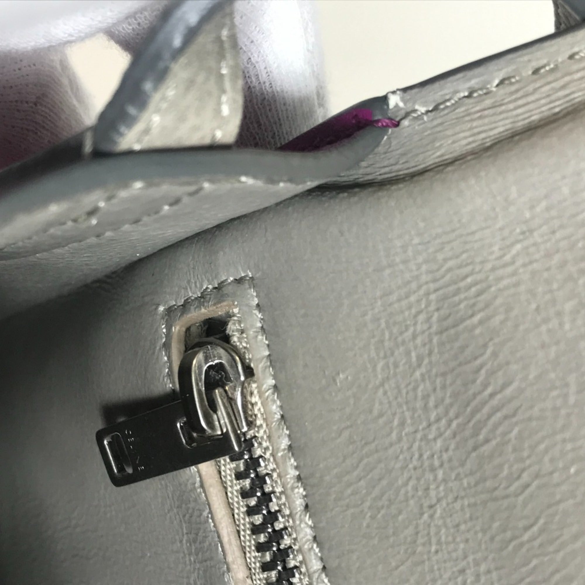 Celine Gray Leather Shoulder Bag