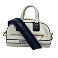 Christian Dior Navy White Leather Handbag (Pre-Owned)