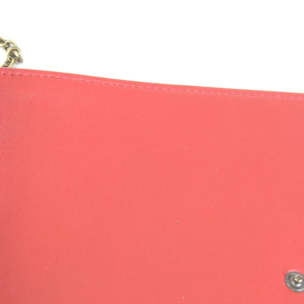Bottega Veneta Intrecciato Red Color Leather Shoulder Bag