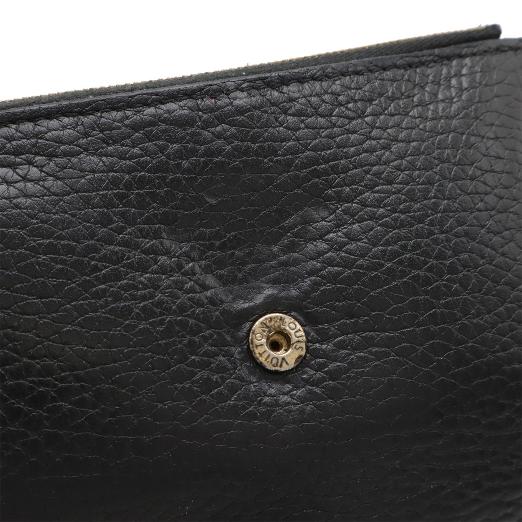 Louis Vuitton Black Galle Hot Pink Noir Leather Wallet (Tri-Fold)