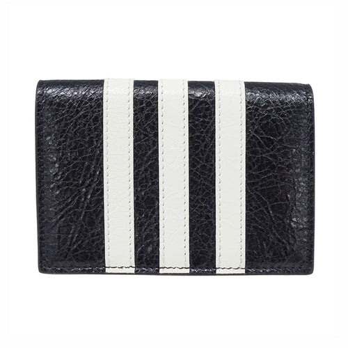 Balenciaga Black Leather Wallet (Tri-Fold)