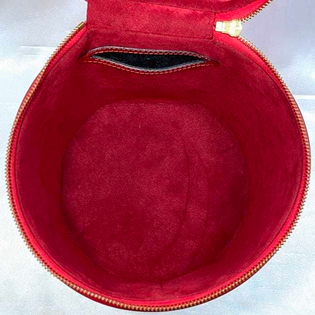 Louis Vuitton Castilian Red Epi Leather Handbag Vanity Bag