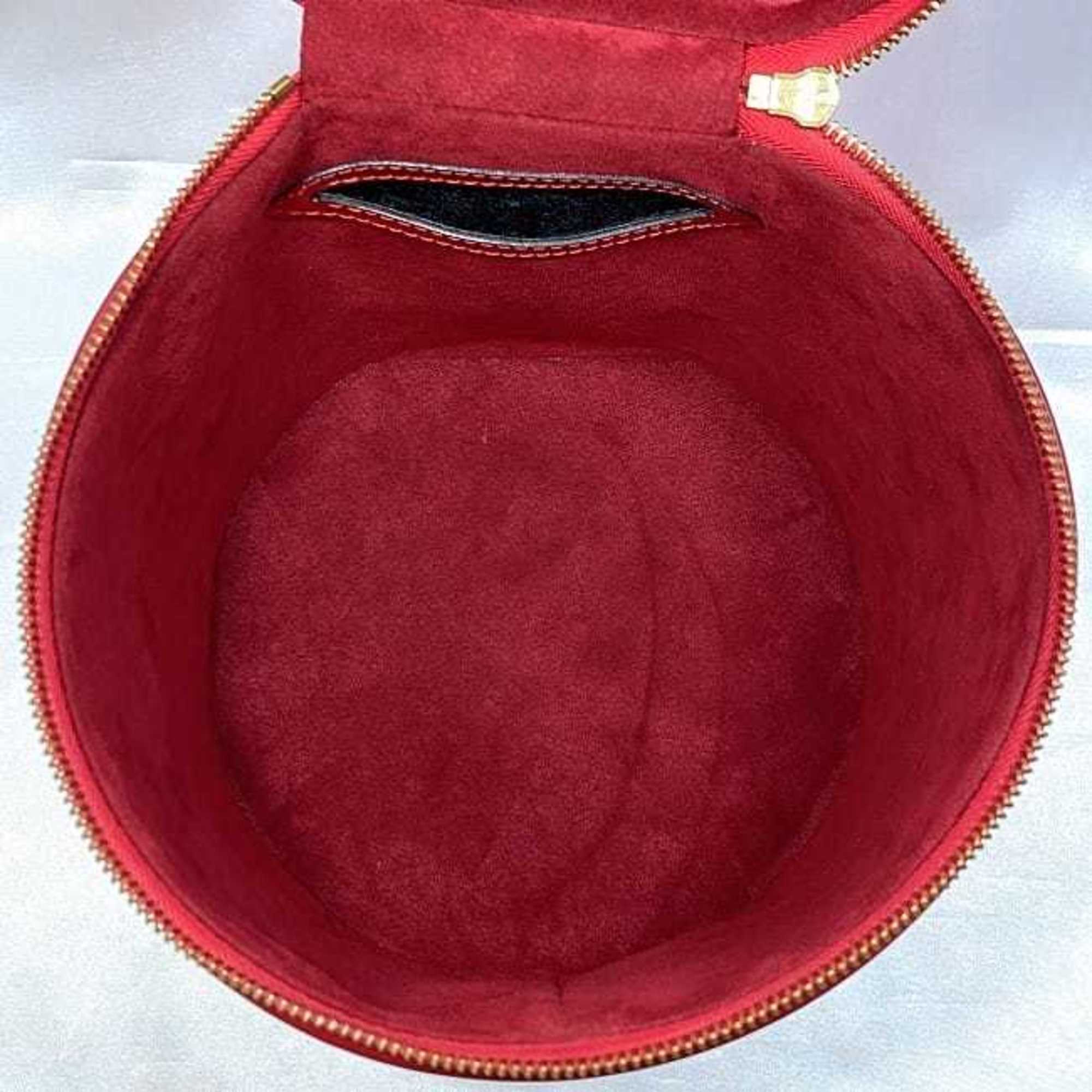 Louis Vuitton Castilian Red Epi Leather Handbag Vanity Bag
