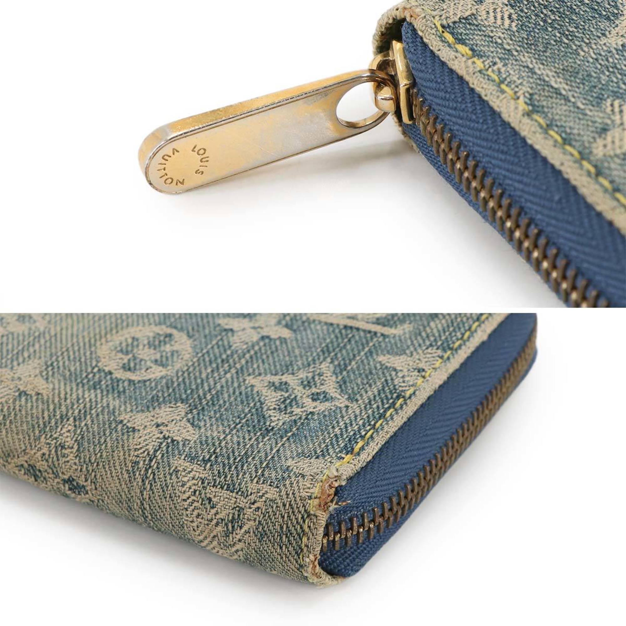 Louis Vuitton Blue Monogram Denim Long Wallet