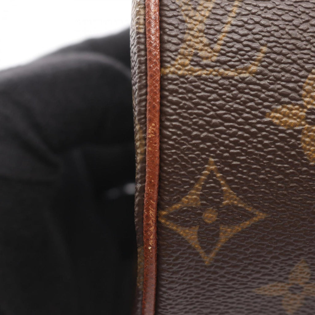 Louis Vuitton Brown Coated Canvas Leather Handbag