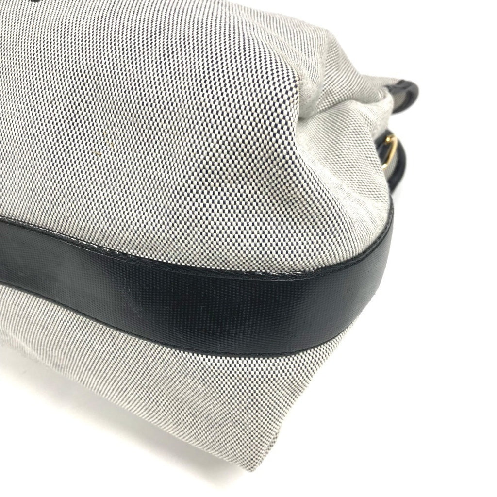 Louis Vuitton Black Galle Yellow Leather Canvas Boston Bag Shoulder Bag Tote Bag