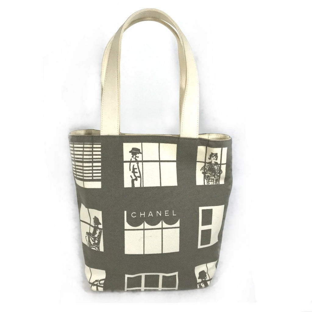 Chanel Gray Cloth Shoulder Bag