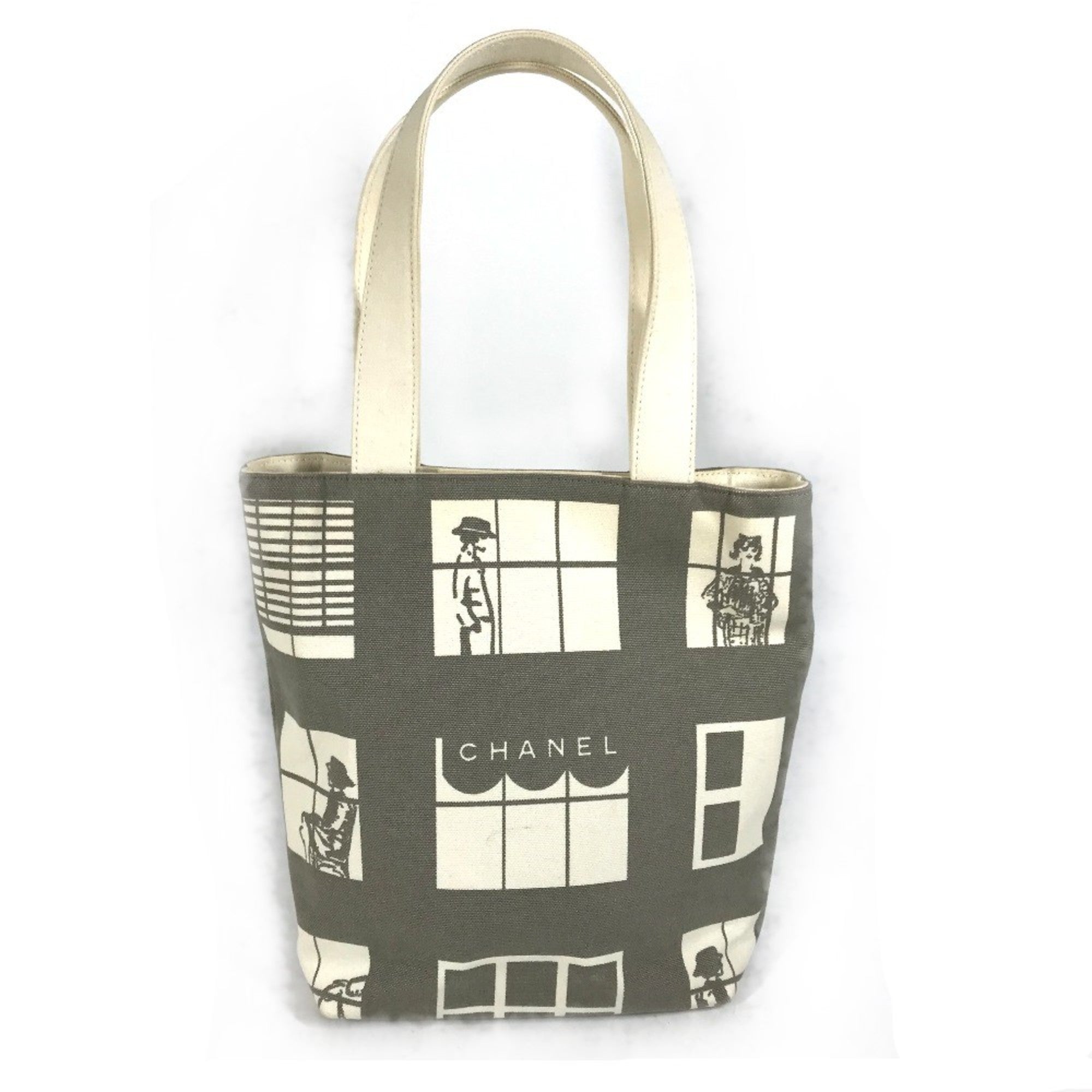 Chanel Gray Cloth Shoulder Bag