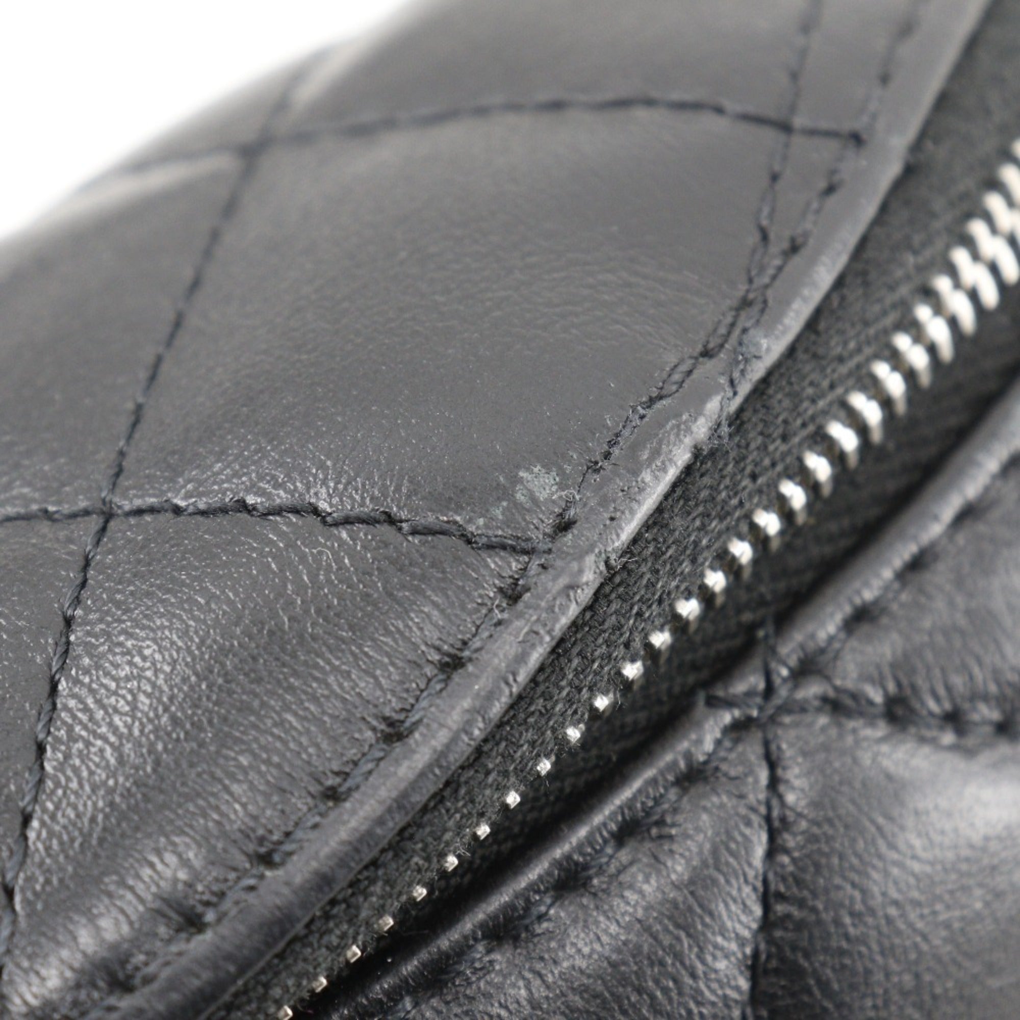 Chanel Black Leather Fanny Pack Sling Bag
