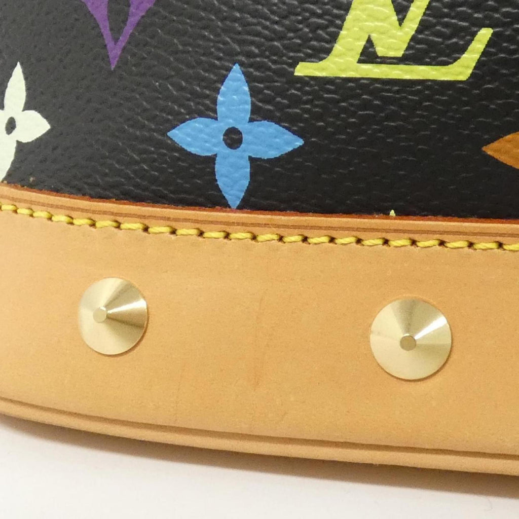 Louis Vuitton Black Multi-Color Coated Canvas Handbag
