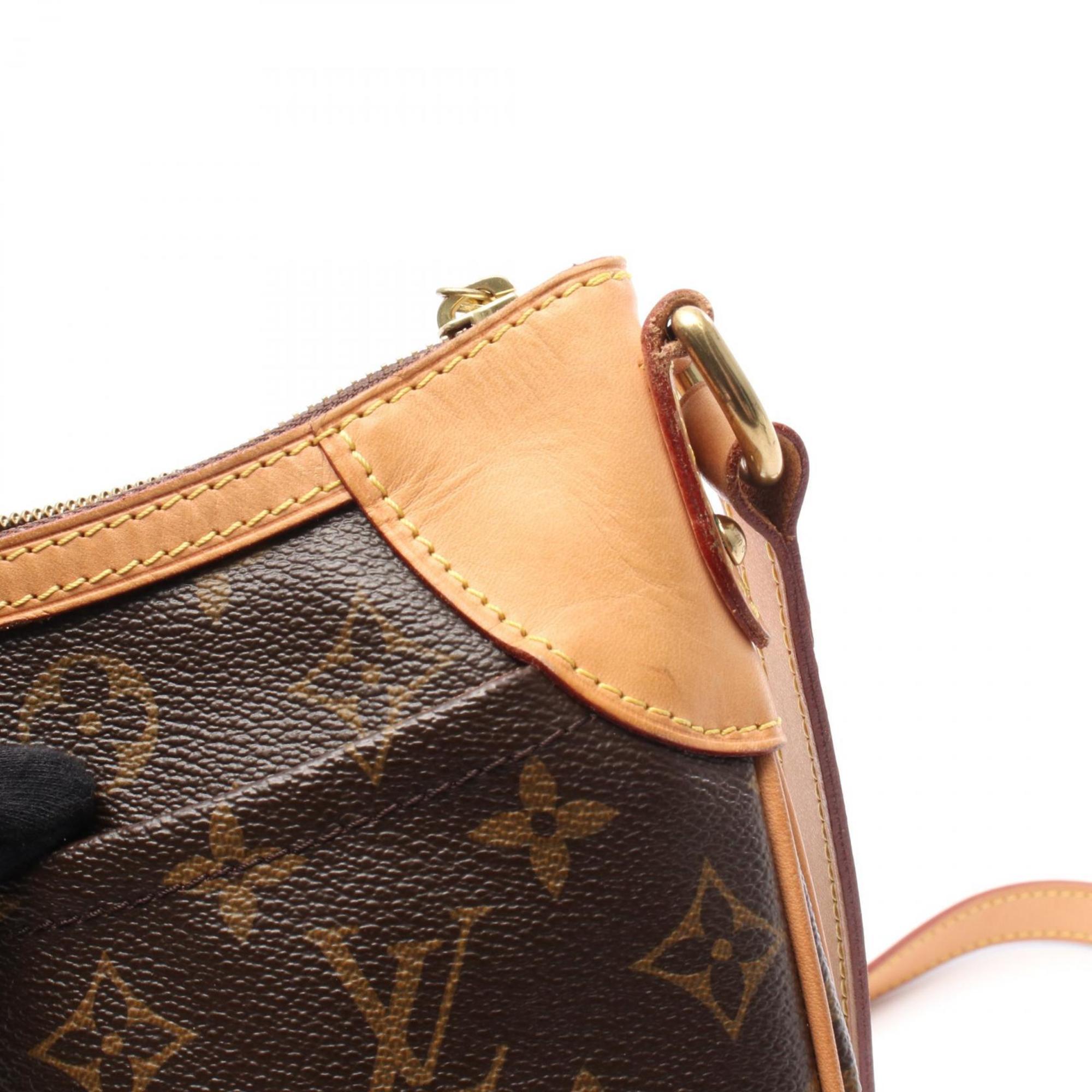 Louis Vuitton Monogram Brown Coated Canvas Leather Shoulder Bag