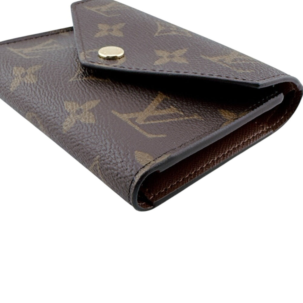 Louis Vuitton Monogram Brown Leather Wallet (Tri-Fold)