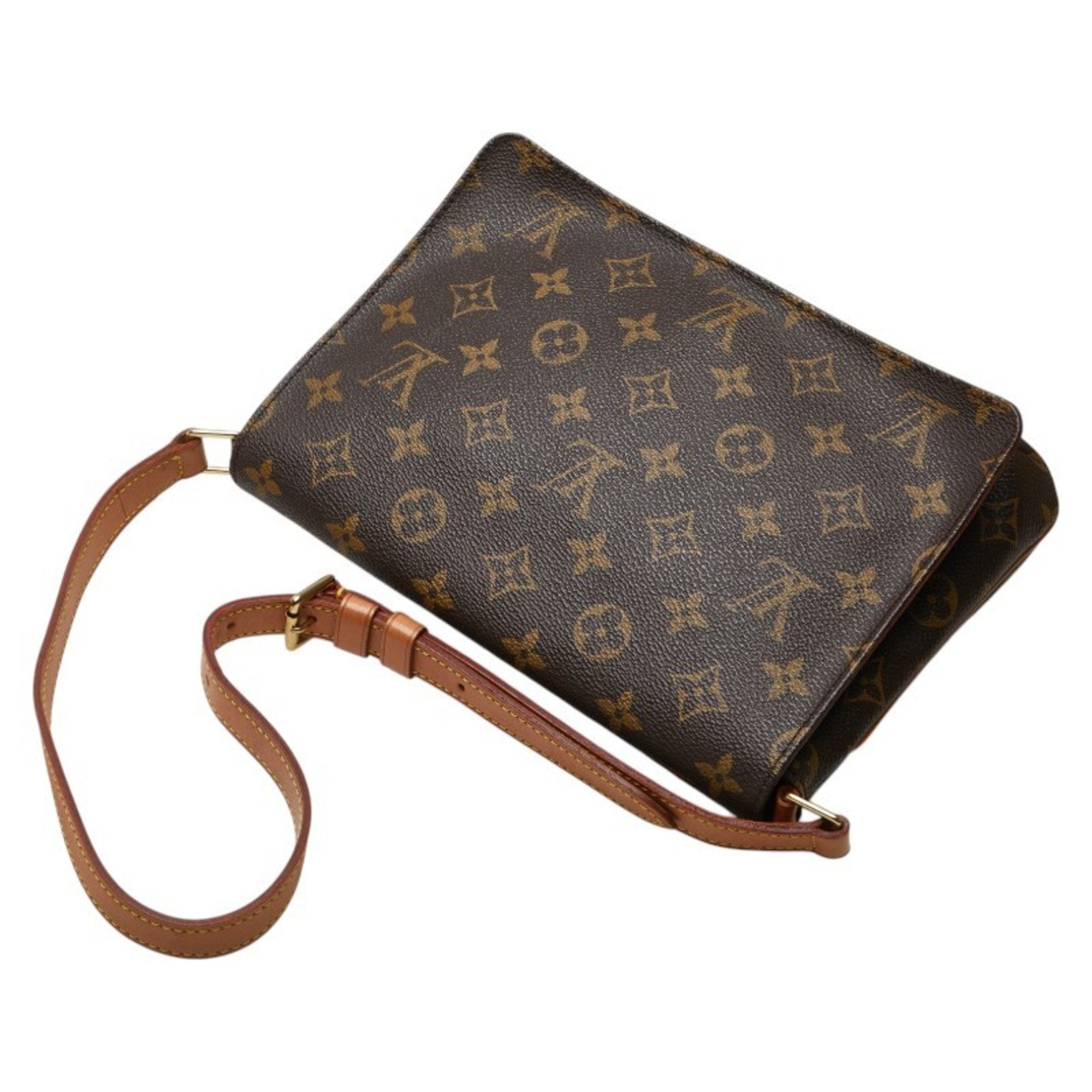 Louis Vuitton Monogram Brown Pvc Leather Handbag Shoulder Bag
