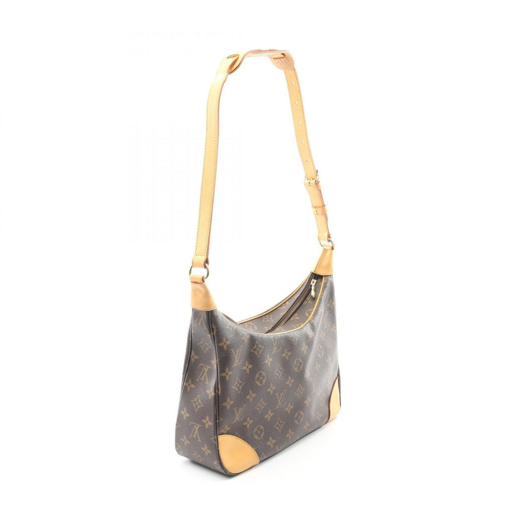 Louis Vuitton Brown Coated Canvas Leather Shoulder Bag