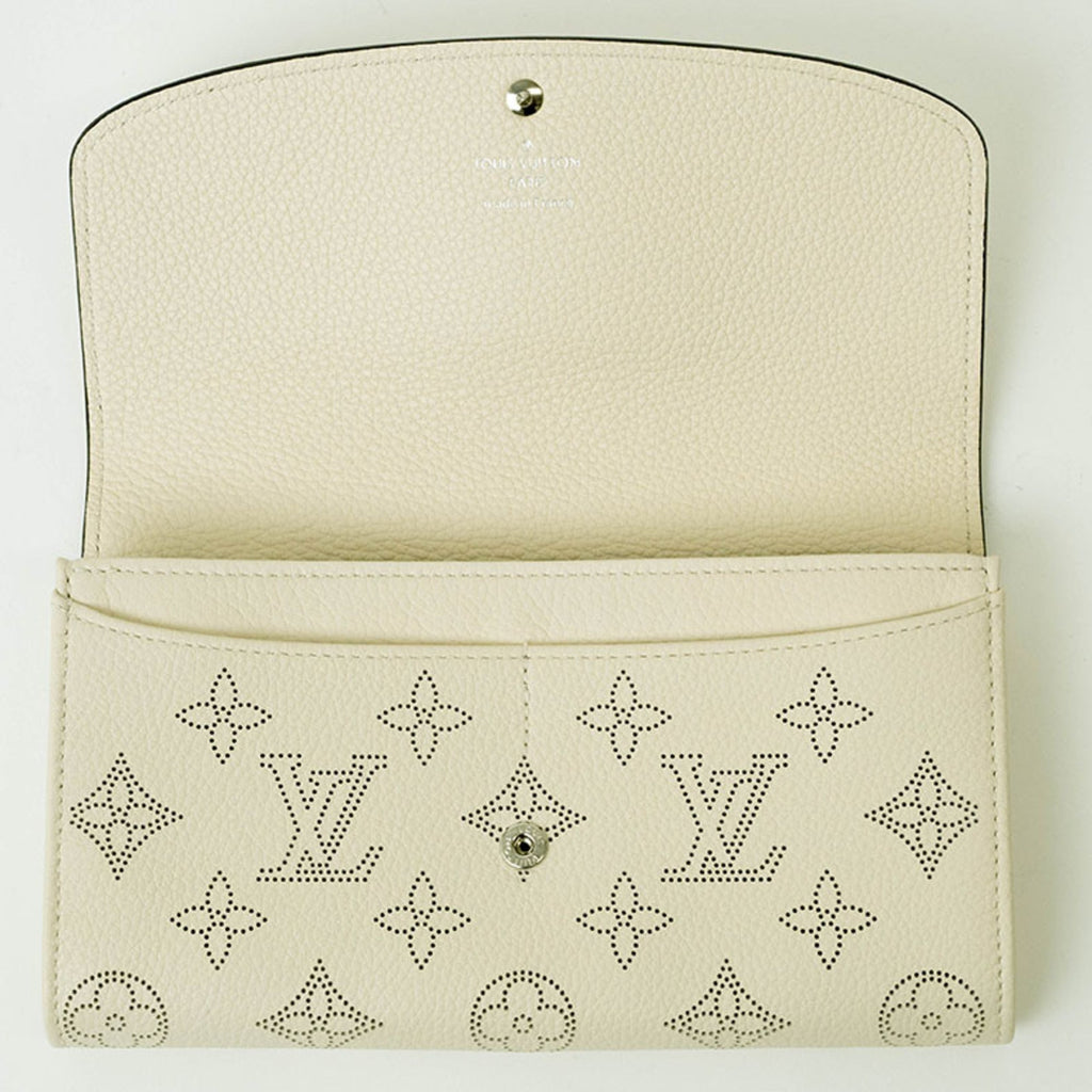 Louis Vuitton Cream Lv Off White Leather Long Wallet