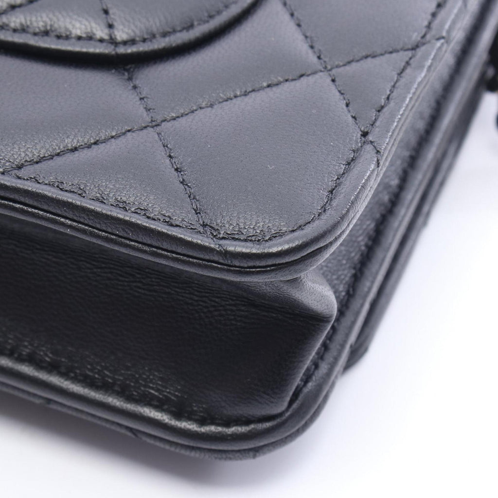 Chanel Black Leather Handbag Shoulder Bag