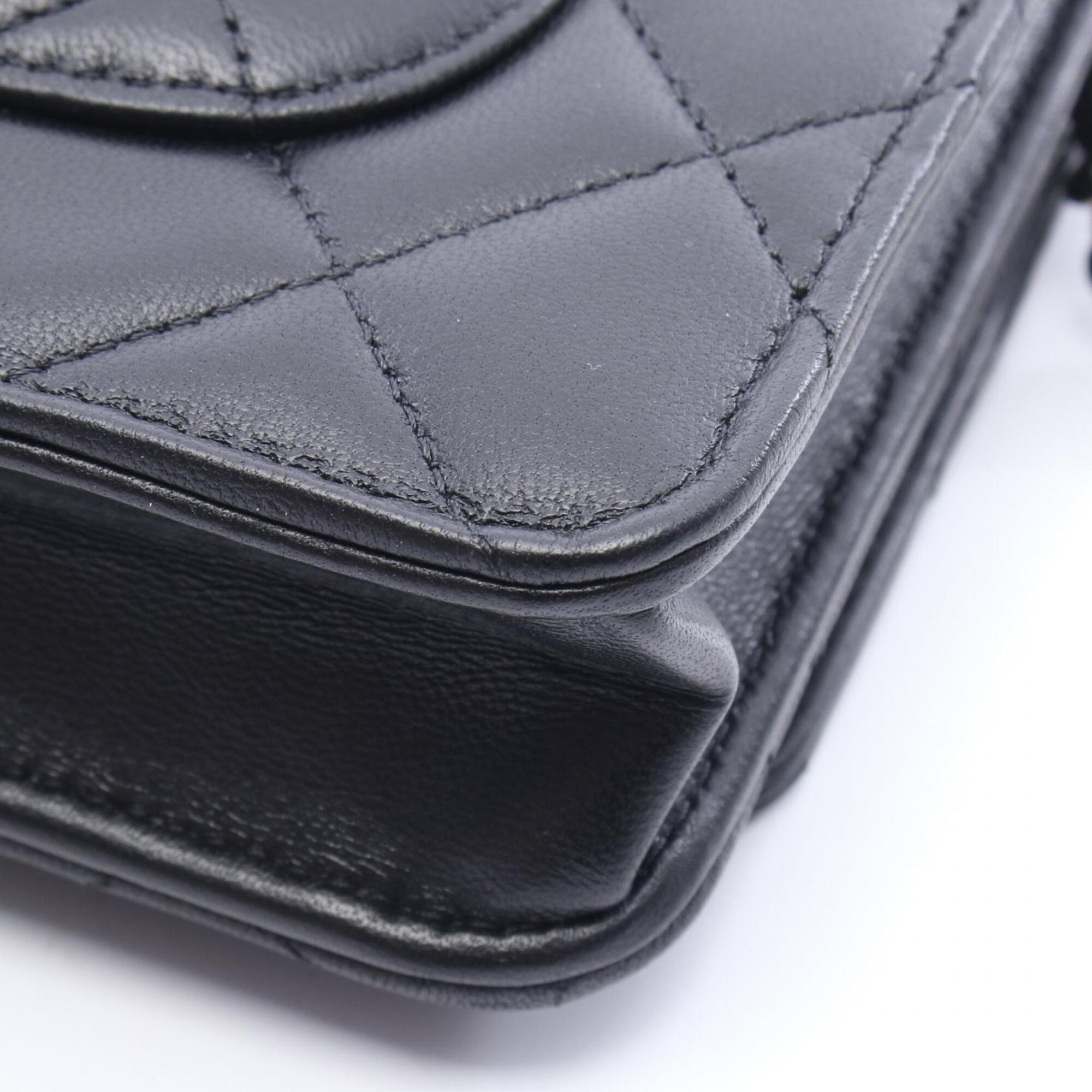 Chanel Black Leather Handbag Shoulder Bag