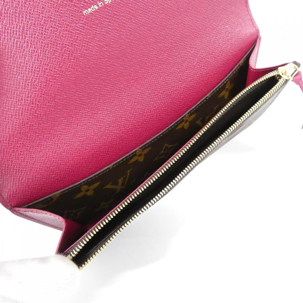 Louis Vuitton Fuchsia Marron Coated Canvas Long Wallet