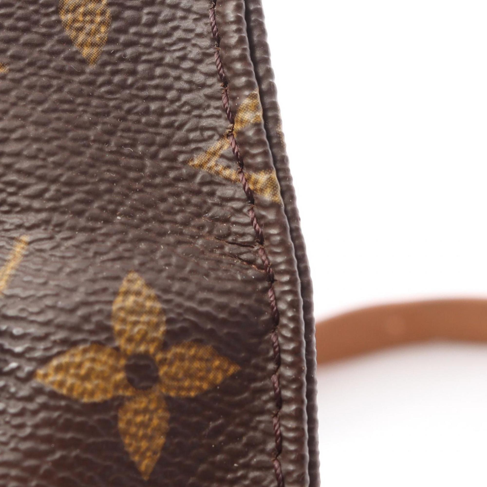Louis Vuitton Brown Coated Canvas Leather Shoulder Bag