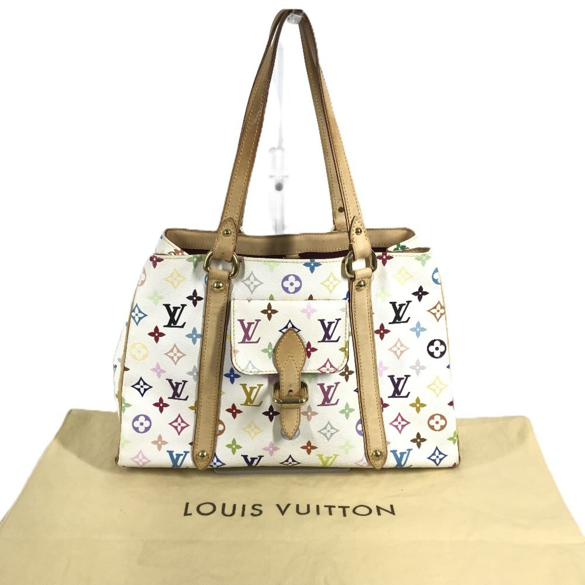 Louis Vuitton Blanc White Monogram Multicolore Shoulder Bag Tote Bag